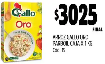 Supermercados Yaguar ARROZ GALLO ORO PARBOIL CAJA X 1KG oferta