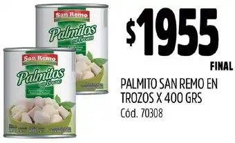 Supermercados Yaguar PALMITO SAN REMO EN TROZOS X 400GR oferta