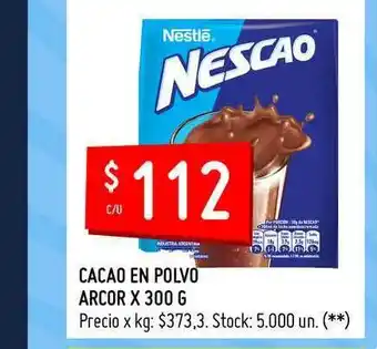 Walmart Cacao En Polvo Arcor x 300g oferta