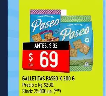 Walmart Galletitas Paseo x 300g oferta