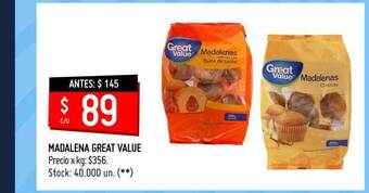 Walmart Madalena Great Value oferta