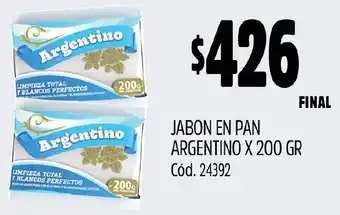 Supermercados Yaguar JABON EN PAN ARGENTINO X 200GR oferta