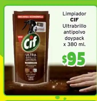 Unico Supermercados Limpiador Cif Ultrabrillo Antipolvo Doypack 380ml oferta