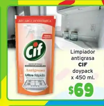 Unico Supermercados Limpiador Antigrasa Cif Doypack 450ml oferta
