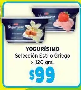 Unico Supermercados Yogurísimo Selección Estilo Griego 120grs oferta