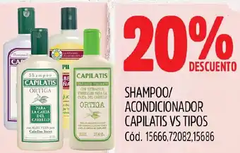 Supermercados Yaguar SHAMPOO/ ACONDICIONADOR CAPILATIS VS TIPOS oferta