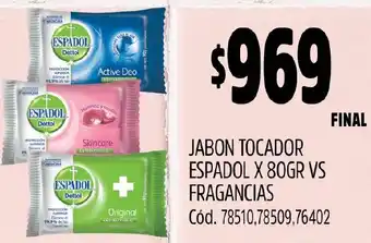 Supermercados Yaguar JABON TOCADOR ESPADOL X 80GR VS FRAGANCIAS oferta