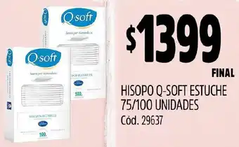 Supermercados Yaguar HISOPO Q-SOFT ESTUCHE 75/100 UNIDADES oferta