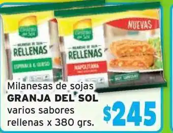 Unico Supermercados Milanesas De Sojas Granja Del Sol 380grs oferta