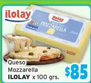 Unico Supermercados Queso Mozzarella Ilolay 100grs oferta