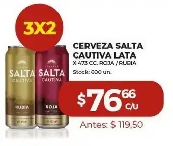 Super MAMI Cerveza Salta Cautiva Lata x 473cc oferta