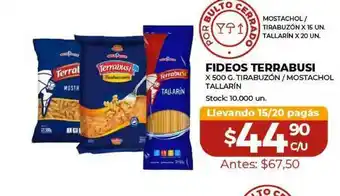 Super MAMI Fideos Terrabusi 500g oferta