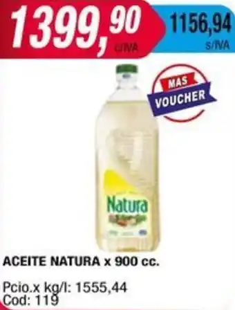 Maxiconsumo ACEITE NATURA x 900cc oferta