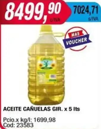 Maxiconsumo ACEITE CAÑUELAS GIR. x 5It oferta