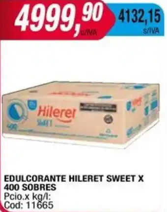 Maxiconsumo EDULCORANTE HILERET SWEET X 400 SOBRES oferta