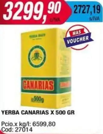 Maxiconsumo YERBA CANARIAS X 500GR oferta