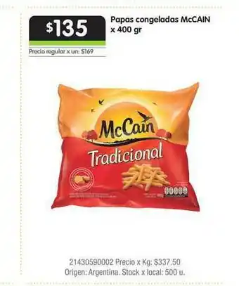 Jumbo Papas Congeladas Mccain x 400gr oferta