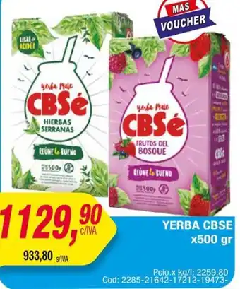 Maxiconsumo YERBA CBSE x 500gr oferta
