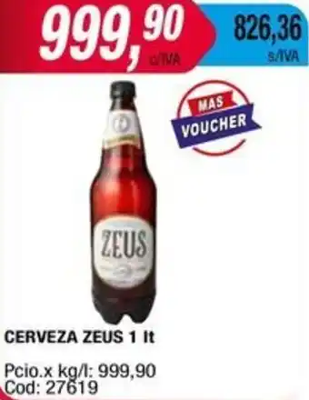 Maxiconsumo CERVEZA ZEUS 1It oferta