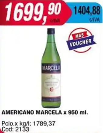 Maxiconsumo AMERICANO MARCELA x 950ml oferta