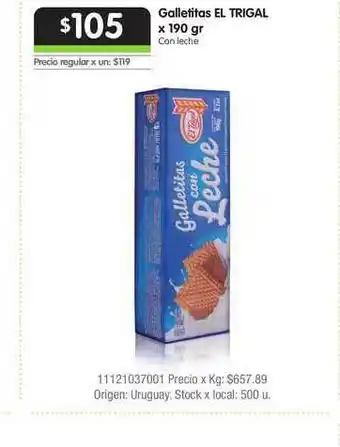 Jumbo Galletitas El Trigal x 190gr oferta