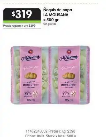 Jumbo ñoquis De Papa La Molisana x 500gr oferta