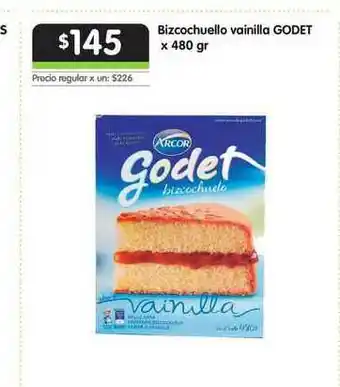 Jumbo Bizcochuello Vainilla Godet x 480gr oferta
