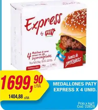 Maxiconsumo MEDALLONES PATY EXPRESS X 4 UNID oferta