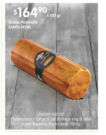 Jumbo Queso Provoleto Santa Rosa 100gr oferta