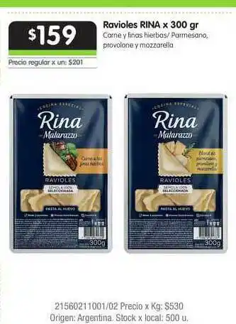 Jumbo Ravioles Rina x 300gr oferta