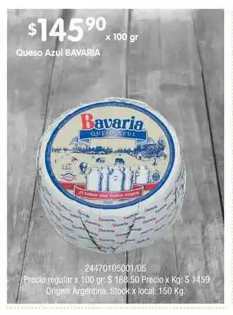 Jumbo Queso Azul Bavaria x 100gr oferta