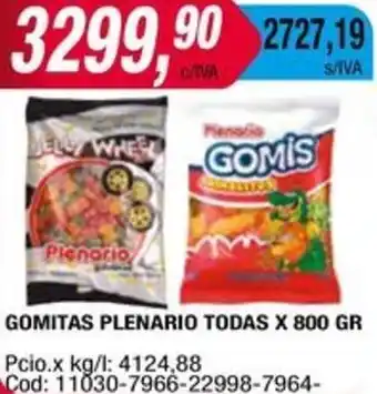 Maxiconsumo GOMITAS PLENARIO TODAS X 800GR oferta