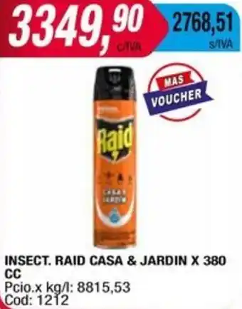 Maxiconsumo INSECT. RAID CASA & JARDIN X 380cc oferta