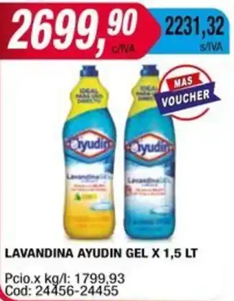 Maxiconsumo LAVANDINA AYUDIN GEL X 1,5LT oferta