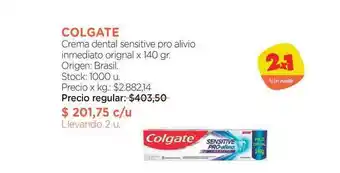 Farmacity Colgate Crema Dental Sensitive Pro Alivio Inmediato Original oferta