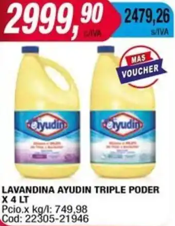 Maxiconsumo LAVANDINA AYUDIN TRIPLE PODER X 4LT oferta