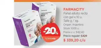 Farmacity Farmacity Pañal Adulto Recto Con Gel oferta