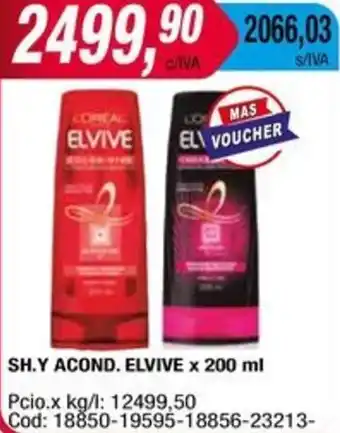 Maxiconsumo SH.Y ACOND. ELVIVE x 200ml oferta