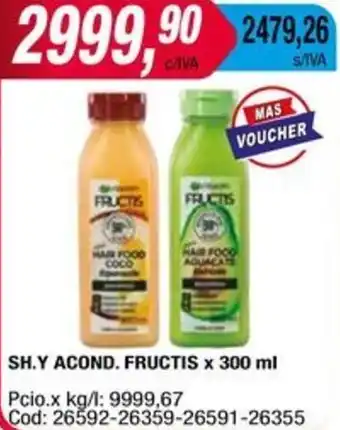 Maxiconsumo SH.Y ACOND. FRUCTIS x 300 ml oferta