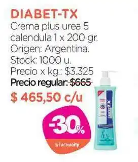 Farmacity Diabet-tx Crema Plus Urea 5 Calendula 1 x 200gr oferta