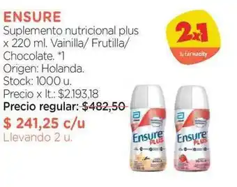 Farmacity Ensure Suplemento Nutricional Plus x 220ml oferta
