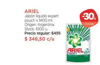 Farmacity Ariel Jabón Líquido Expert Pouch oferta