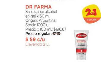Farmacity Dr Farma Sanitizante Alcohol En Gel oferta