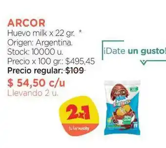 Farmacity Arcor Heuvo Milk x 22gr oferta