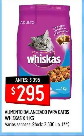 Changomas Alimento Balanceado Para Gatos Whiskas x 1kg oferta