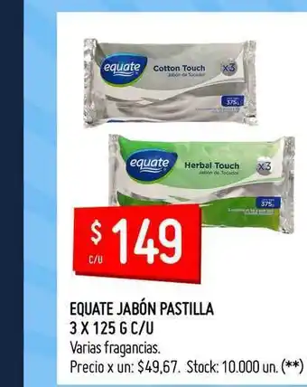 Changomas Equate Jabón Pastilla 3 x 125grs oferta