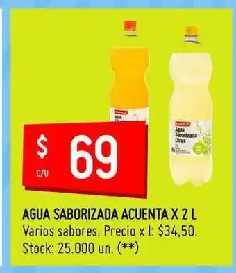 Changomas Agua Saborizada Acuenta x 2l oferta