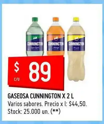 Changomas Gaseosa Cunnington x 2l oferta