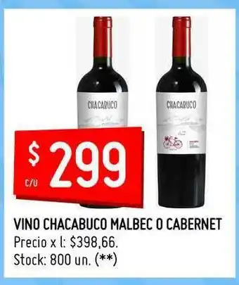 Changomas Vino Chacabuco Malbec O Cabernet oferta