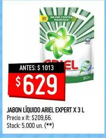 Changomas Jabon Líquido Ariel Expert x 3l oferta